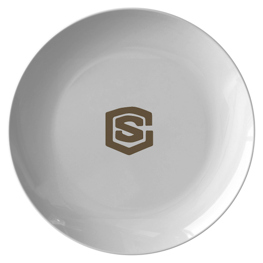Plate WITH BROWN LOGO