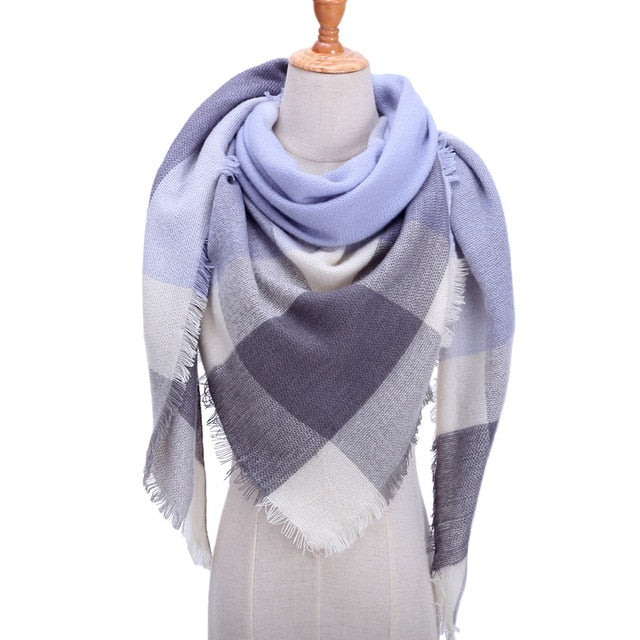 women scarf plaid warm