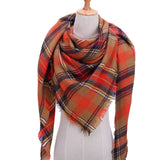 women scarf plaid warm