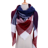 women scarf plaid warm