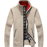 Wool Zipper Slim Fit Fleece Jacket