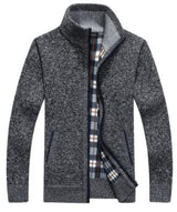 Wool Zipper Slim Fit Fleece Jacket