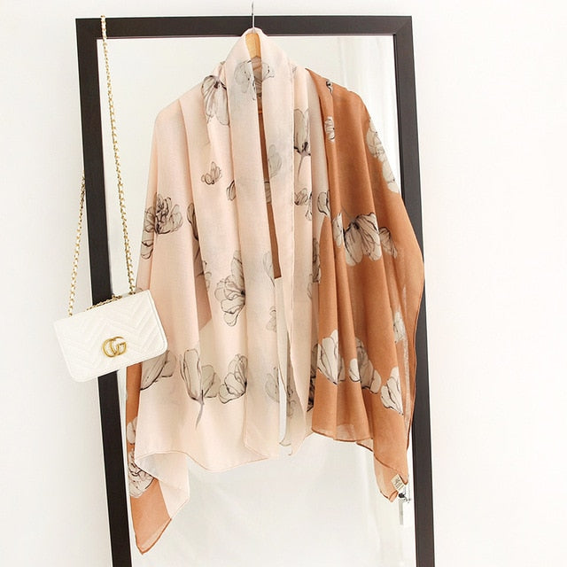 women scarf fashion print cotton