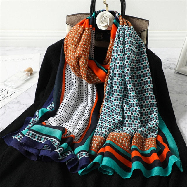 women scarf fashion print cotton