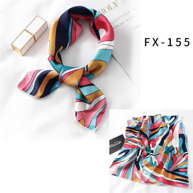 Women Fashion Print Small Neck Scarfs