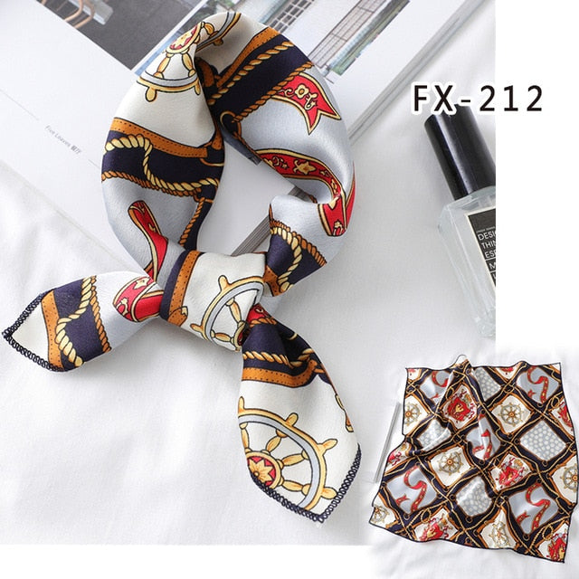 Women Fashion Print Small Neck Scarfs