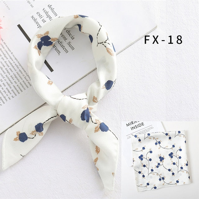 Women Fashion Print Small Neck Scarfs