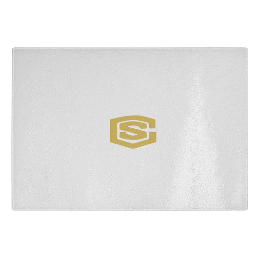 Glass cutting board WITH GOLD LOGO