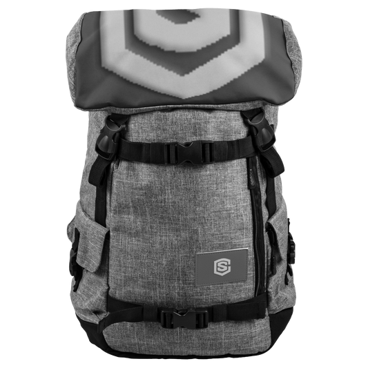 GRAY PENRYN BACKPACK GRAY LOGO