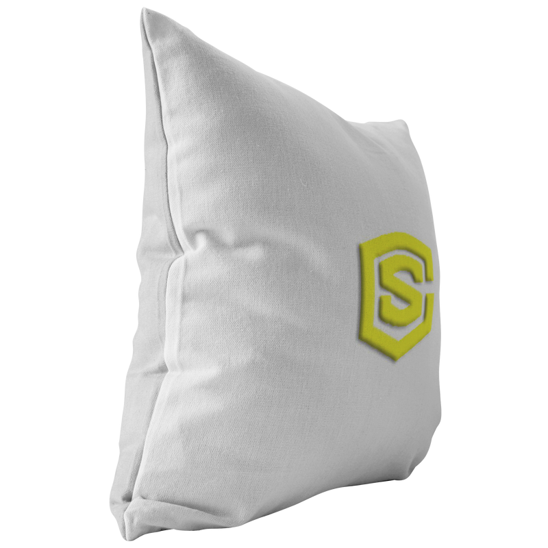 WHITE PILLOW YELLOW LOGO