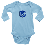 Long Sleeve Baby Bodysuit WITH BLUE LOGO