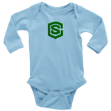 Long Sleeve Baby Bodysuit WITH GREEN LOGO