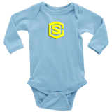 Long Sleeve Baby Bodysuit WITH YELLOW LOGO