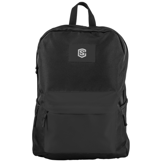 BLACK OAKLANDER BACKPACK WHITE LOGO