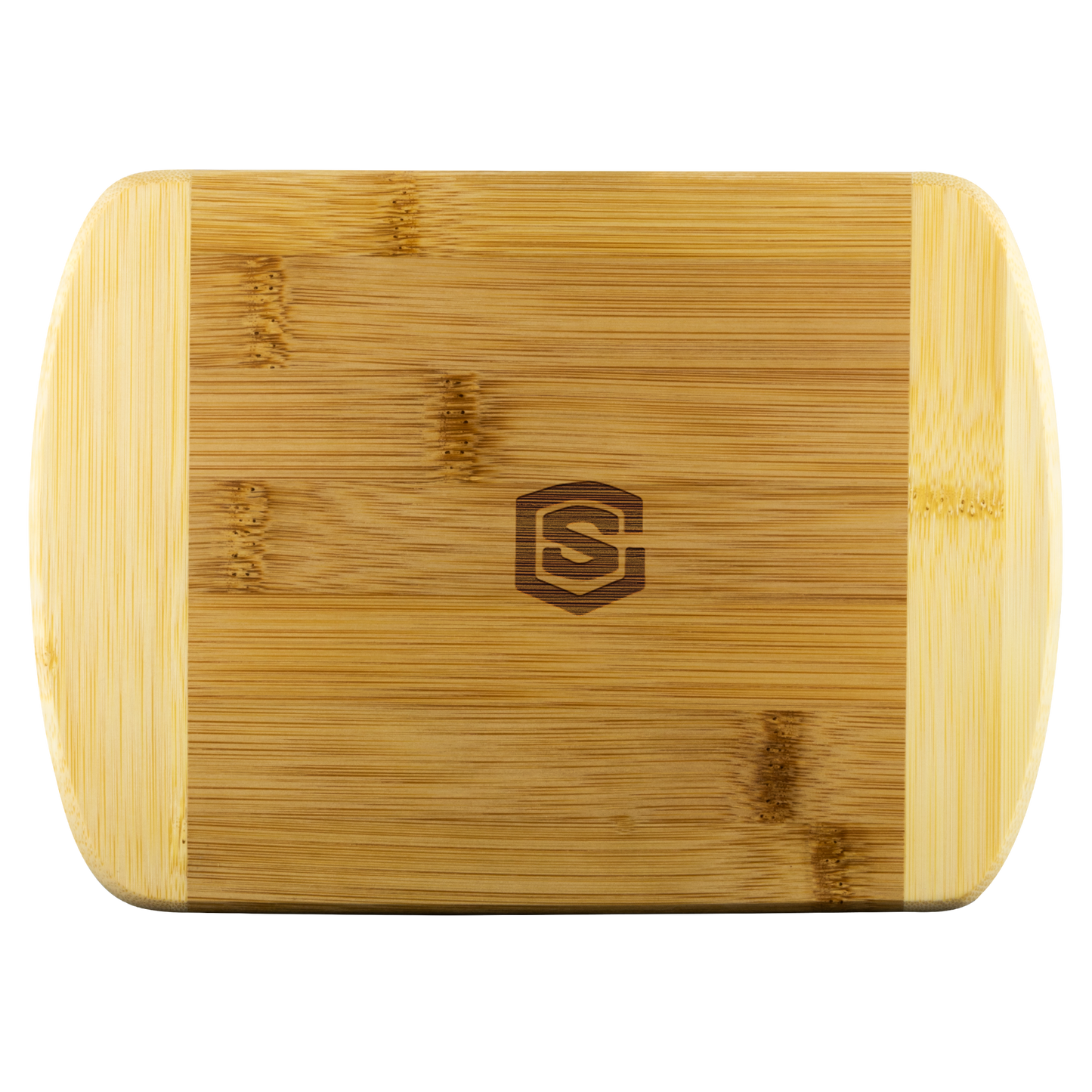 Round Edge Wood Cutting Board WITH BLACK LOGO