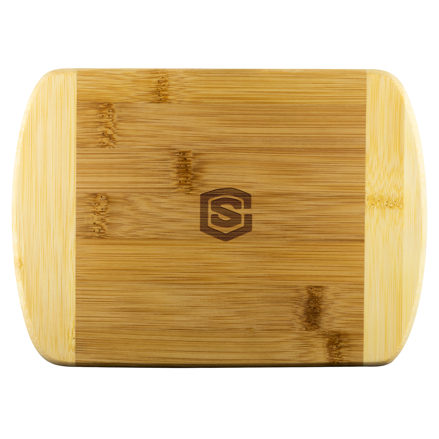 Round Edge Wood Cutting Board WITH WHITE LOGO