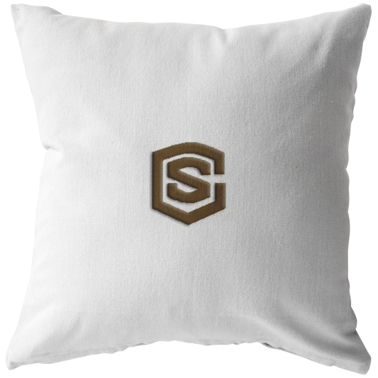 WHITE PILLOW BROWN LOGO