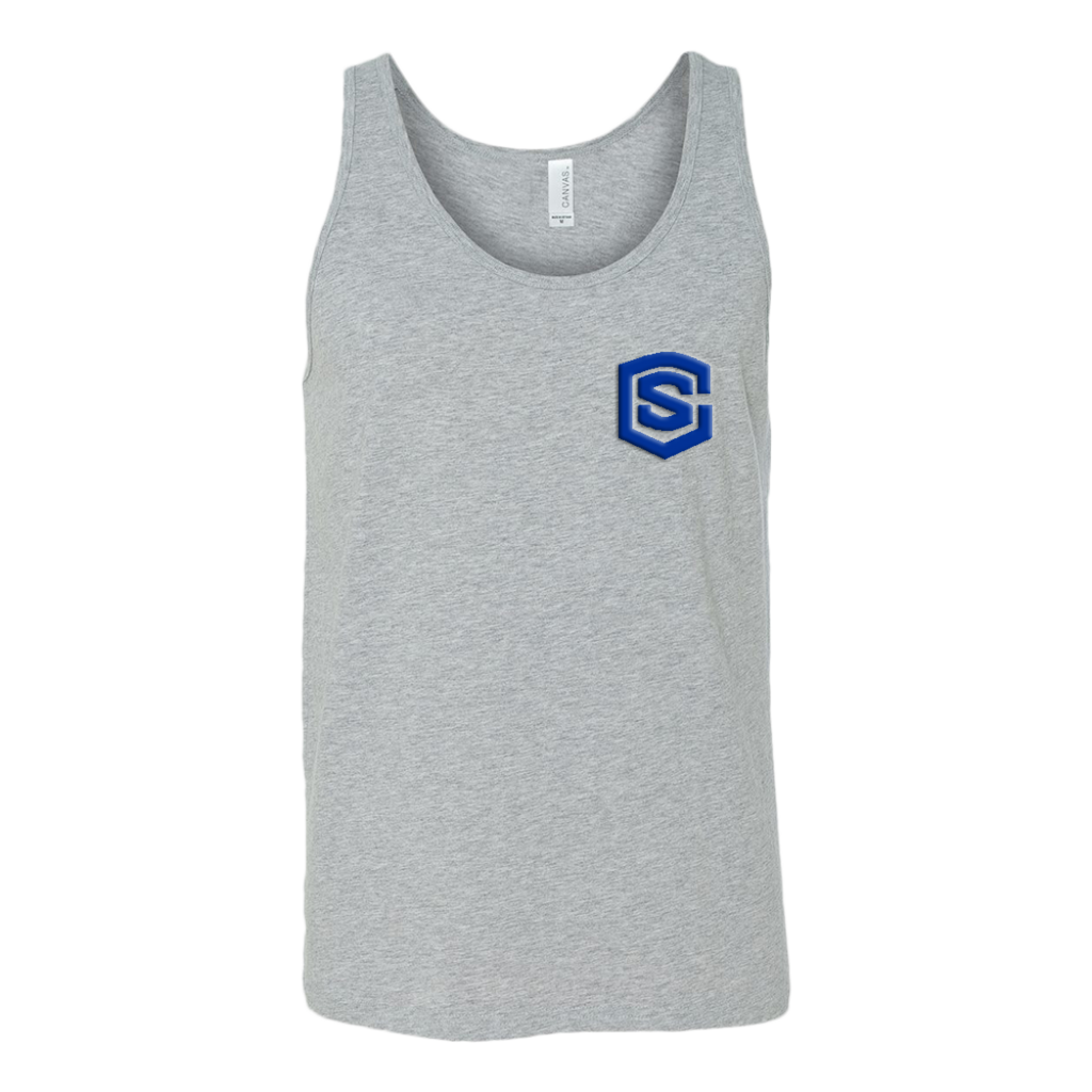 Canvas Unisex Tank - 12.00 WITH BLUE LOGO