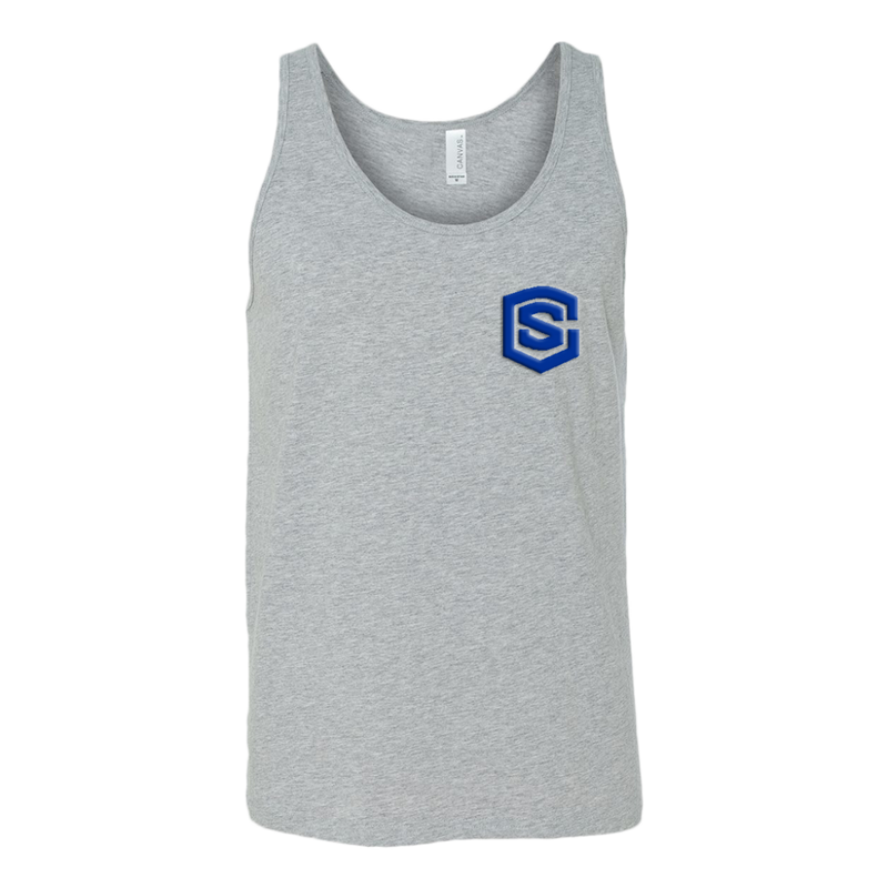 Canvas Unisex Tank WITH BLUE LOGO