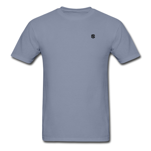 Unisex ComfortWash Garment Dyed T-Shirt WITH BLACK LOGO - blue
