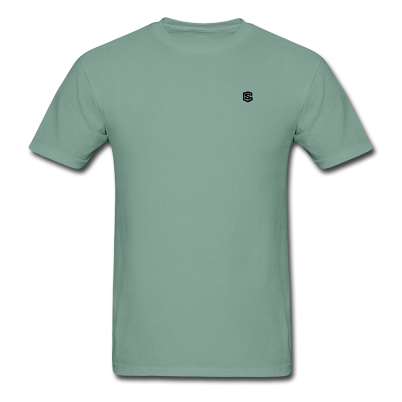 Unisex ComfortWash Garment Dyed T-Shirt WITH BLACK LOGO - seafoam green