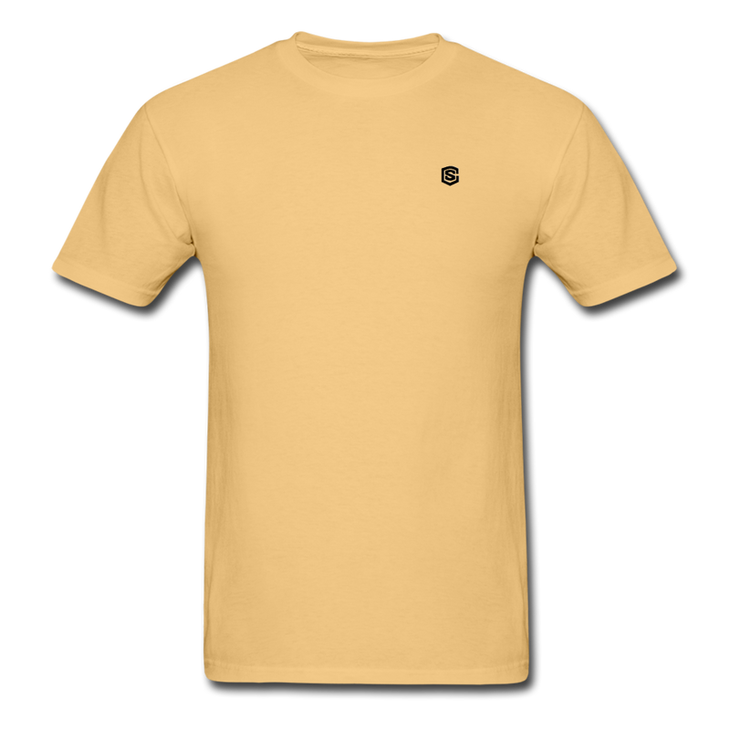 Unisex ComfortWash Garment Dyed T-Shirt WITH BLACK LOGO - light yellow