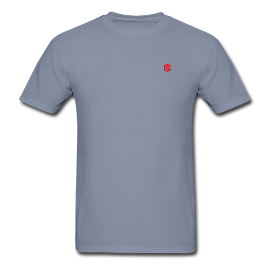 Unisex ComfortWash Garment Dyed T-Shirt WITH RED LOGO - blue