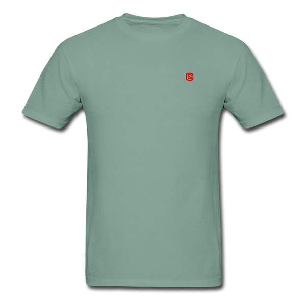 Unisex ComfortWash Garment Dyed T-Shirt WITH RED LOGO - seafoam green