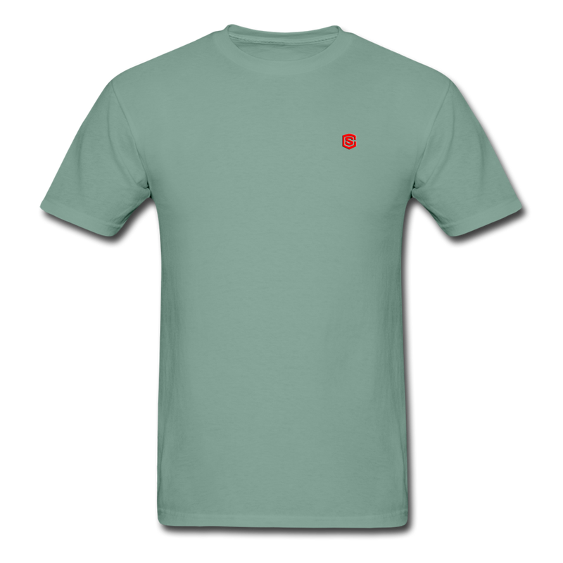 Unisex ComfortWash Garment Dyed T-Shirt WITH RED LOGO - seafoam green