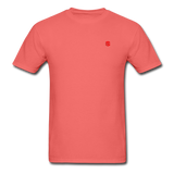 Unisex ComfortWash Garment Dyed T-Shirt WITH RED LOGO - coral