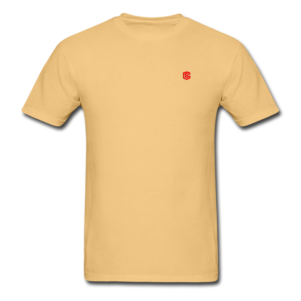 Unisex ComfortWash Garment Dyed T-Shirt WITH RED LOGO - light yellow