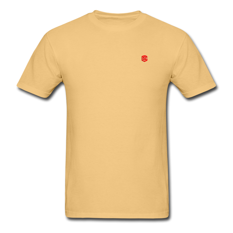 Unisex ComfortWash Garment Dyed T-Shirt WITH RED LOGO - light yellow