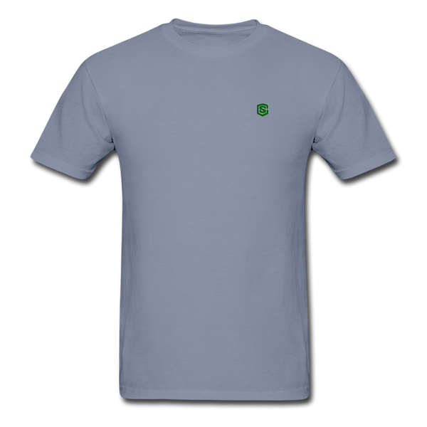 Unisex ComfortWash Garment Dyed T-Shirt WITH GREEN LOGO - blue