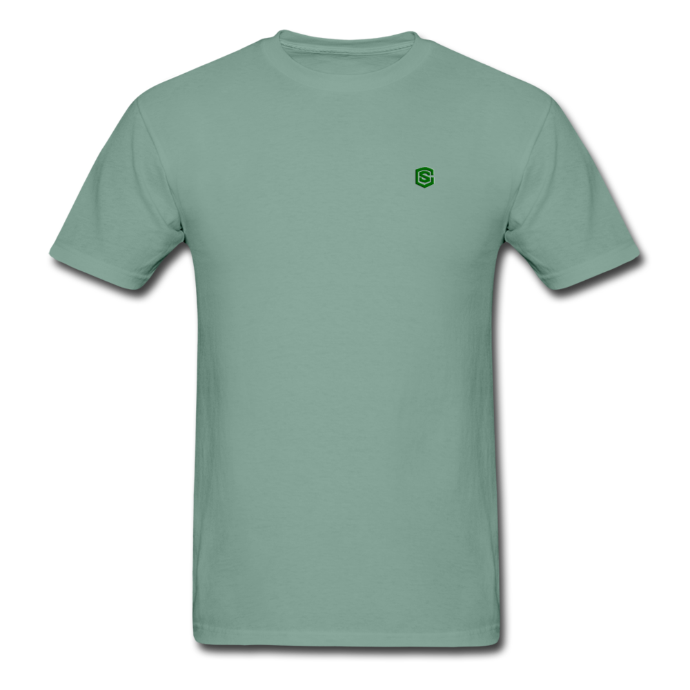 Unisex ComfortWash Garment Dyed T-Shirt WITH GREEN LOGO - seafoam green