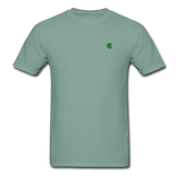 Unisex ComfortWash Garment Dyed T-Shirt WITH GREEN LOGO - seafoam green