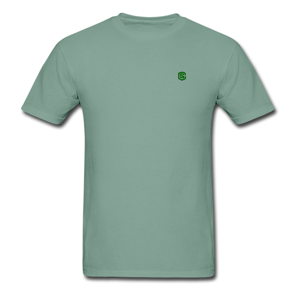 Unisex ComfortWash Garment Dyed T-Shirt WITH GREEN LOGO - seafoam green