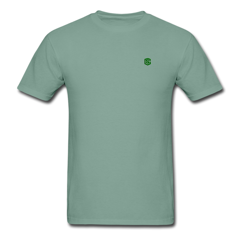 Unisex ComfortWash Garment Dyed T-Shirt WITH GREEN LOGO - seafoam green