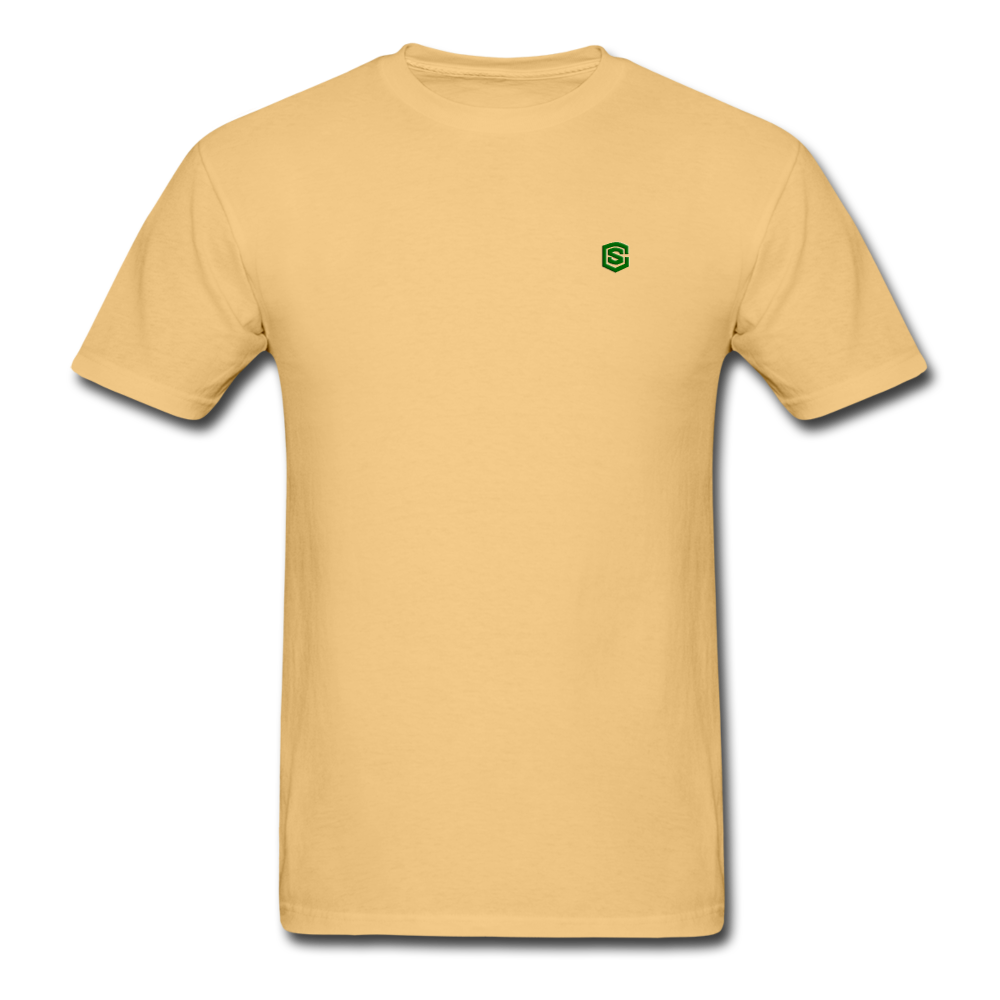 Unisex ComfortWash Garment Dyed T-Shirt WITH GREEN LOGO - light yellow