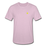 Unisex Heather Prism T-Shirt WITH YELLOW  LOGO - heather prism lilac