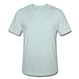 Unisex Heather Prism T-Shirt WITH WHITE  LOGO - heather prism ice blue