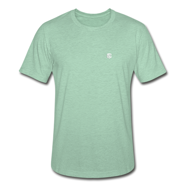 Unisex Heather Prism T-Shirt WITH WHITE  LOGO - heather prism mint