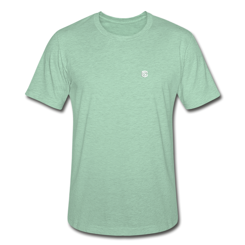 Unisex Heather Prism T-Shirt WITH WHITE  LOGO - heather prism mint