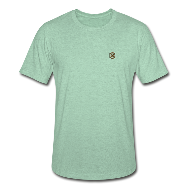 Unisex Heather Prism T-Shirt WITH BROWN  LOGO - heather prism mint