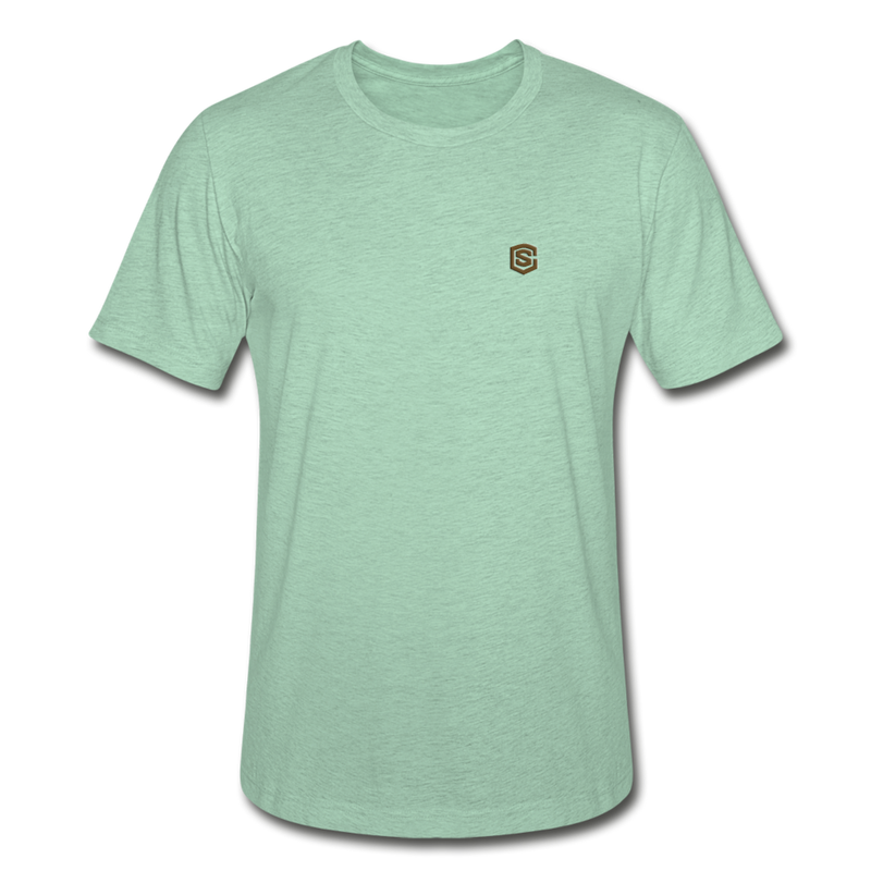 Unisex Heather Prism T-Shirt WITH BROWN  LOGO - heather prism mint