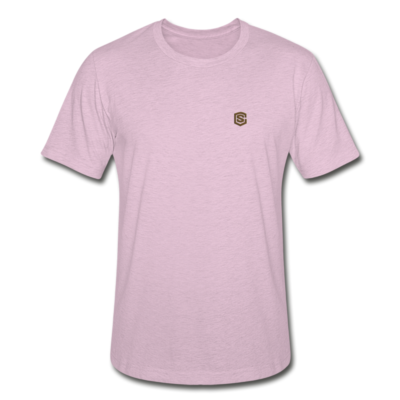 Unisex Heather Prism T-Shirt WITH BROWN  LOGO - heather prism lilac