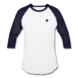 Baseball T-Shirt WITH BLACK  LOGO - white/navy