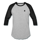 Baseball T-Shirt WITH BLACK  LOGO - heather gray/black