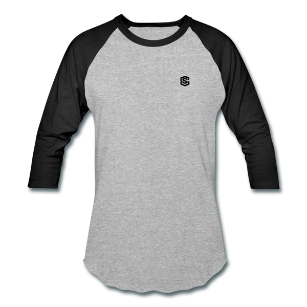 Baseball T-Shirt WITH BLACK  LOGO - heather gray/black