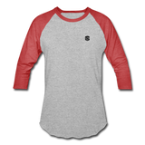 Baseball T-Shirt WITH BLACK  LOGO - heather gray/red