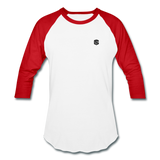 Baseball T-Shirt WITH BLACK  LOGO - white/red